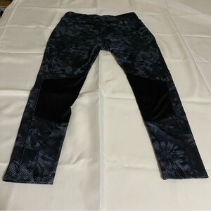 Jockey XL High Rise Performance Leggings Black Mesh Panel Athletic